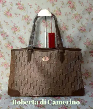 [ Roberta di Camerino ] 토트백 나일론 새틴 가죽