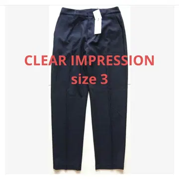 택 포함 새상품 클리어 임프레션 블랙 테이퍼드 슬랙스 팬츠 수트 바지