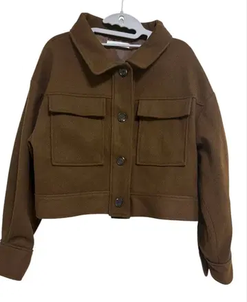 브라운 크롭 자켓