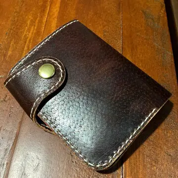 천연 가죽 지갑 손바느질 바이커즈 지갑 핸드메이드 가죽 공예