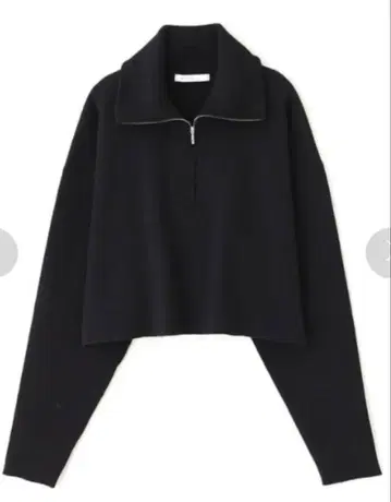 ETRE x 야노 미키코 W 페이스 하프 지퍼 니트 풀오버 (블랙)