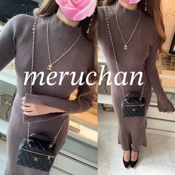 RESEXXY 소매 슬릿 래글런 슬리브 니트 원피스 리브