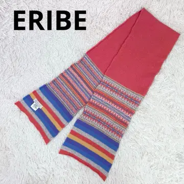 새상품급 ERIBE 울 머플러 스코틀랜드제 멀티 컬러