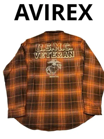 아비렉스 AVIREX 체크 플란넬 셔츠
