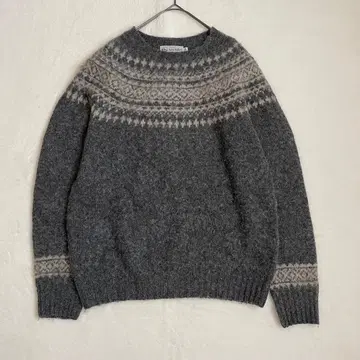 존 타록 니트 노르딕 스웨터 그레이 스코틀랜드