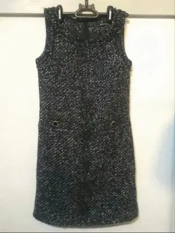 MISCH MASCH 트위드 슬리브리스 미니 원피스 38