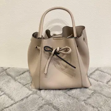 FRAY I.D 리본 핸드백 베이지 숄더끈 없음