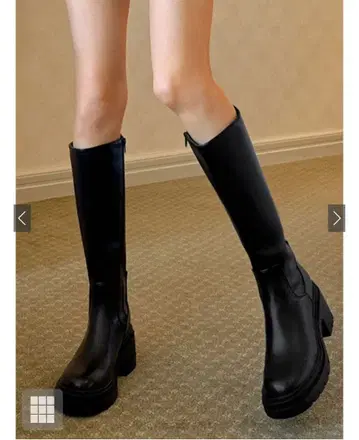 GRL 가죽 트랙 밑창 롱 부츠 [zr1072]