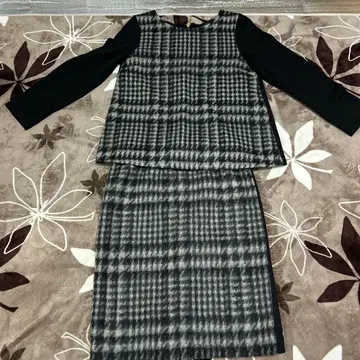 체크 무늬 셋업 38 사이즈