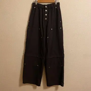 WISHFOREVER 2WAY DOUBLE KNEE WIDE SLACKS