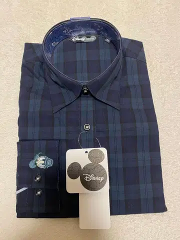 디즈니 셔츠 체크 무늬 그린 도날드
