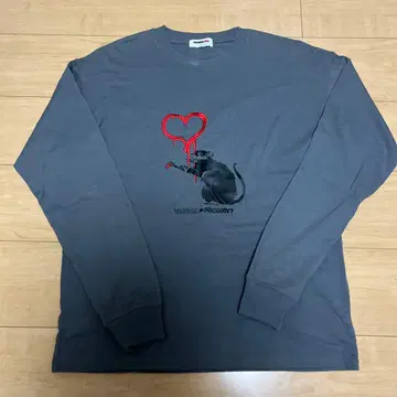 BRANDALiSED 그레이 롱T셔츠 M