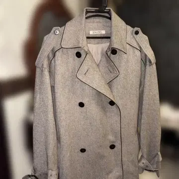 새상품급 SNIDEL 그레이 더블 브레스트 코트 F