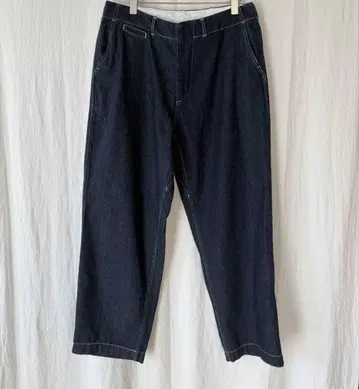 다크 블루 데님 팬츠 스트레이트 레그 남성용