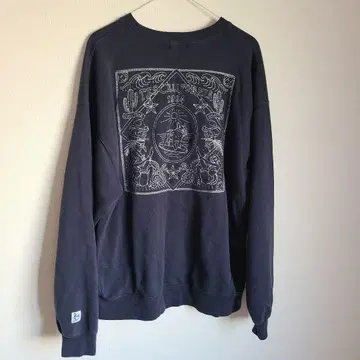 TES 엔드리스 써머 맨투맨 자수 반다나 네이비