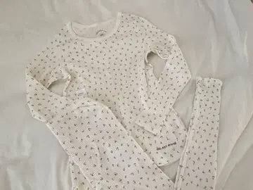 gelatopique 리틀 플라워 리브 상의 레깅스 팬츠