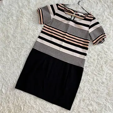 프로포션 바디 드레싱 튜닉 원피스 보더 무늬