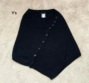 와이즈 y's for living 케이프 판초 니트 블랙 하오리