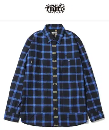 RUDIE'S PHAT CHECK-SHIRTS (BLUE XL)