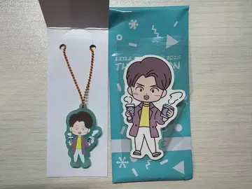 EXILE TETSUYA 러버 키링 & 스티커 세트