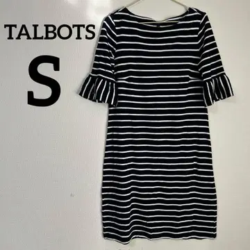 TALBOTS [ S ] 네이비 화이트 스트라이프 반팔 미니 원피스