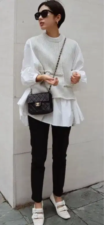 machatt 플레어 도킹 셔츠 니트