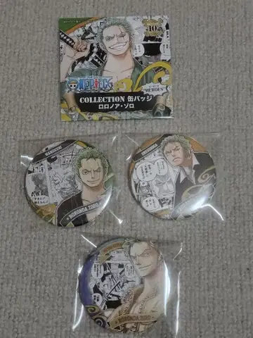 원피스 로로노아 조로 컬렉션 캔뱃지 HEROES 3개 세트