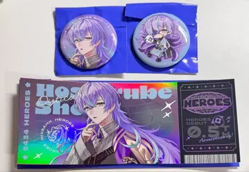 니지산지 호시미치 쇼 홀로그램 티켓 캔뱃지 AGF 하프애니