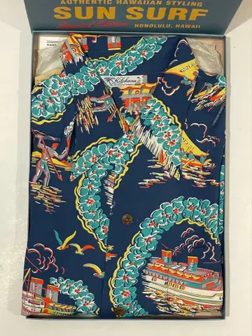 SUN SURF 알로하 셔츠 M SS30697