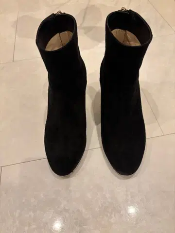 [ 지미추 ] 블랙 스웨이드 하이힐 부츠 34 사이즈