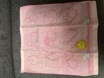 미사용 새상품 산리오 헬로키티 헤이세이 레트로 핸드 타월 후르츠 핑크