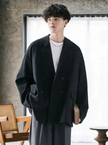 Rocky Monroe 오버 사이즈 더블 테일러드 자켓