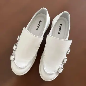 새상품급 ZUCCA 주카 가죽 트리플 몽크 슈즈 L