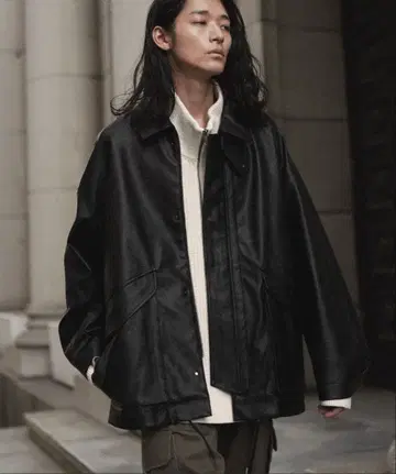 wym ARTIFICIAL GRAIN MILITARY BLOUSON