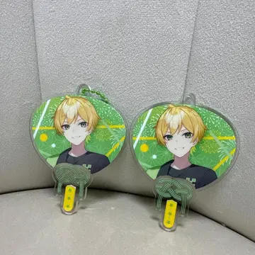 프리츠 부채 아크릴 키링 AMPTAK x COLORS 2개 세트