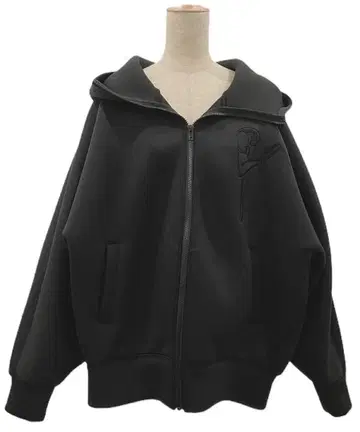 fiction tokyo 로고 자수 본딩 풀 지퍼 후디