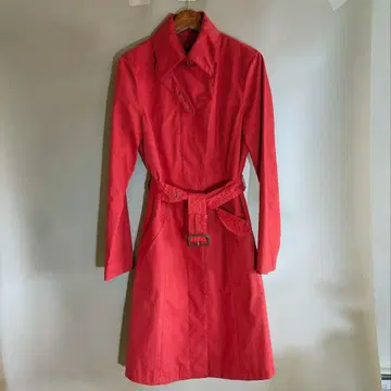 헨리코튼 Henry Cottons 빨간색 트렌치코트 라이너 포함