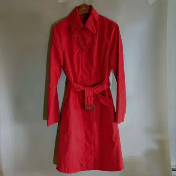 헨리코튼 Henry Cottons 빨간색 트렌치코트 라이너 포함