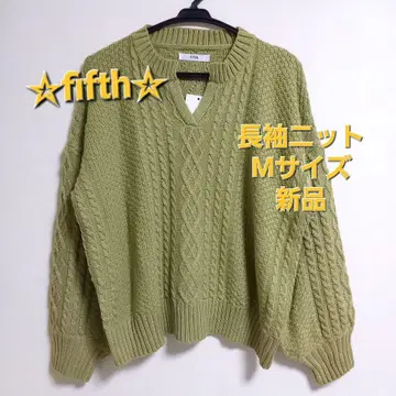 fifth 피프스 M 올리브 그린  니트 루즈한 사이즈 새상품