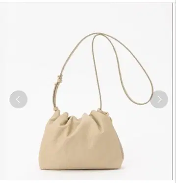 러셋 가죽 복조리 숄더백 베이지