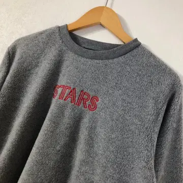 그레이 플리스 크루넥 트레이닝복 STARS 자수