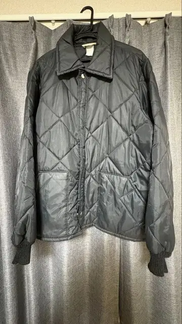 블랙 퀼팅 자켓