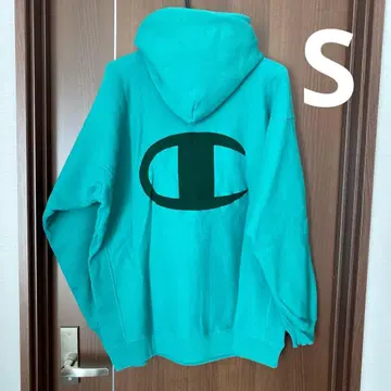X-girl Champion 콜라보 빅 후디 그린 S 후드티