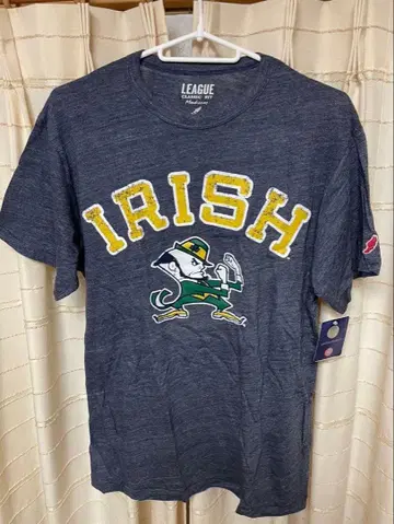 택 포함 미사용 새상품 노트르담 대학 T셔츠