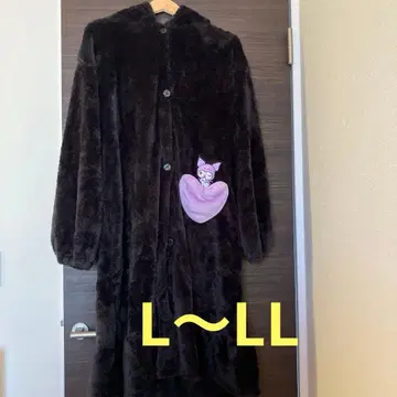 쿠로미 룸 가운 룸웨어 산리오 L~LL 블랙 쿠로미