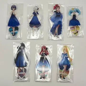 아크릴 스탠드 7개 세트 파란 드레스