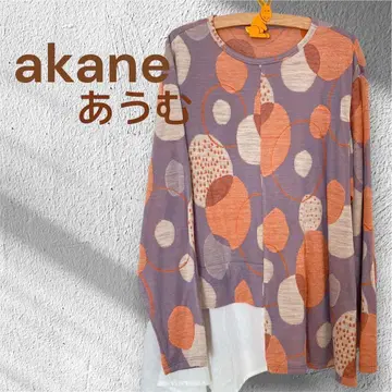 Akane [택 포함 새상품] 패턴 티셔츠 블라우스 루즈핏