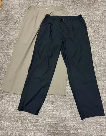 2세트 무인양품 바람 통하는 턱 테이퍼드 팬츠