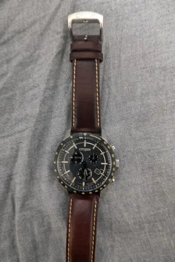 Citizen 크로노그래프 손목시계 에코 드라이브 BL5495-05E