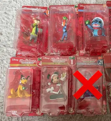 디즈니 크리스마스 오너먼트 피규어 5체 세트